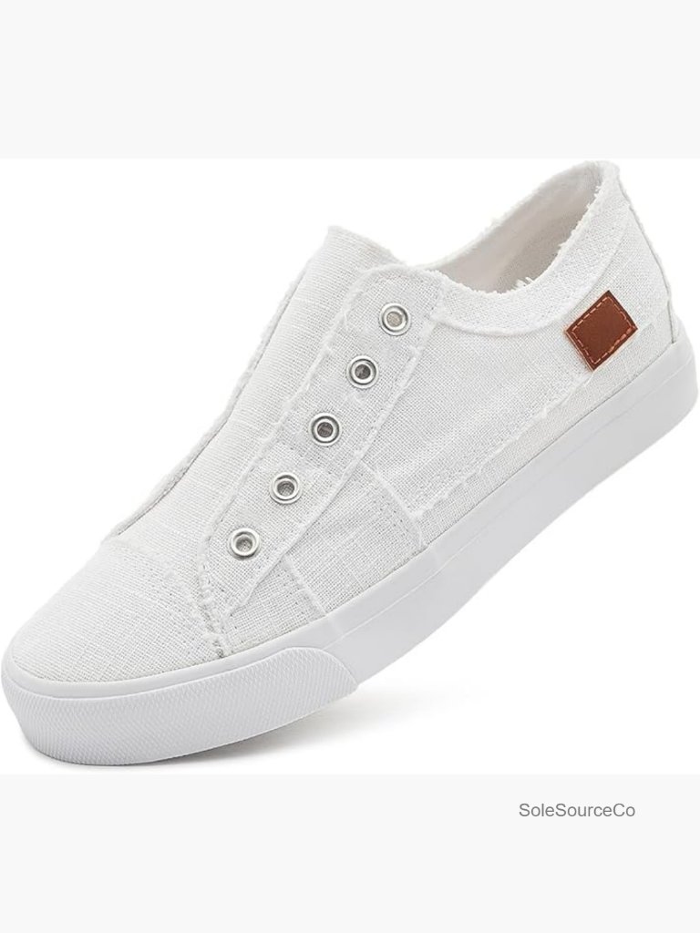 Canvas Slip On Sneakers Non Slip Low Top Casual Shoes